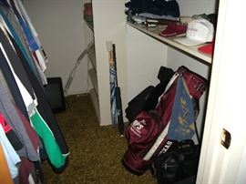 Golf Bag, Tennis Rackets, Umbrello's,  Caps and Visors.