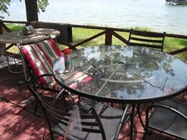 Glass and Metal Lawn Furniture