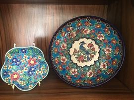 France Longwy enamel pottery