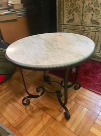 Antique marble top side table