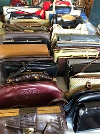 Vintage handbags, purses, pocketbooks