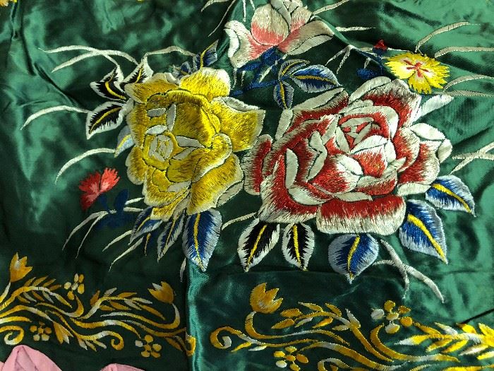 Silk  embroidery from Japan , 1940's