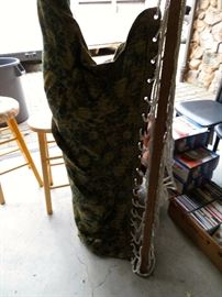 This is a hammock   Hard to see in this photo.