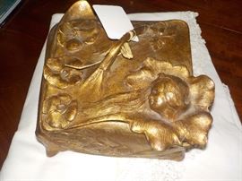 Art Nouveau bronze box