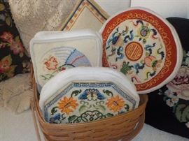 Vintage needlepoint pillows
