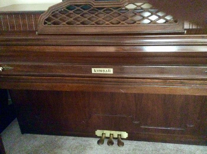 Kimball player piano - works greats - recently tuned with several player piano rolls of music