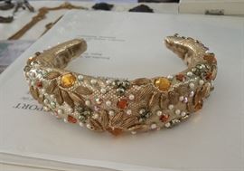 I. Magnin beaded headband