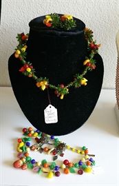 Fruit Salad or Carmen Miranda glass necklaces