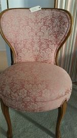 lovely upholstered side chair, 1 of a pair