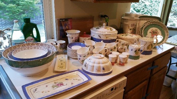 'Sarah's Garden" dinnerware by Wedgwood - lots of serving pieces, cups and saucers