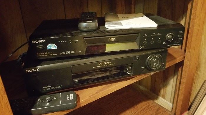 Sony DVD and VHS components