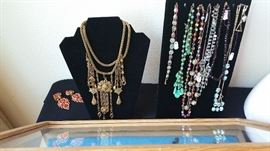 festoon charm necklace and other beaded necklaces