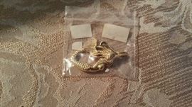 large 14k mermaid pendant