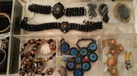 mourning jewelry - choker necklace and bracelet