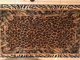 Animal print rug