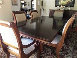 Stanley Furniture co. dining table and six chairs