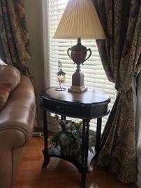 Bombay Furniture Co. painted table, showing one of two