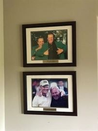 Phil Nickelson and Jack Nicklaus & Arnold Palmer "Masters of the Masters" prints