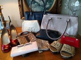 Kate Spade, Prada, Tory Burch, Coach, Marc Jacobs purses with Stuart Weisman and Tory Burch shoes