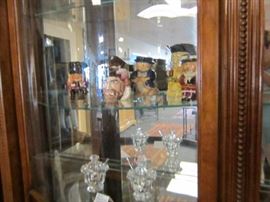 Baccarat condiment jars w/spoons - Toby Mugs