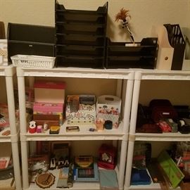 Scrapbooking supplies, office supplies, craft items