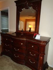 dresser w/mirror in master bedroom