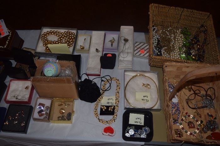 Some of the many jewelry items available