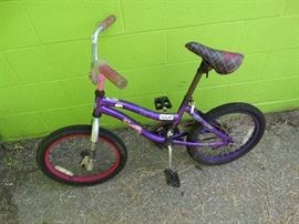 Monster high child bike needs new seat.