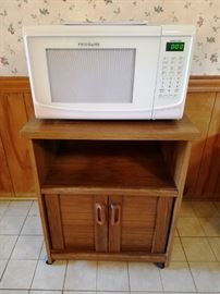 Microwave Less Than a Year Old (and Cart):               http://www.ctonlineauctions.com/detail.asp?id=740369