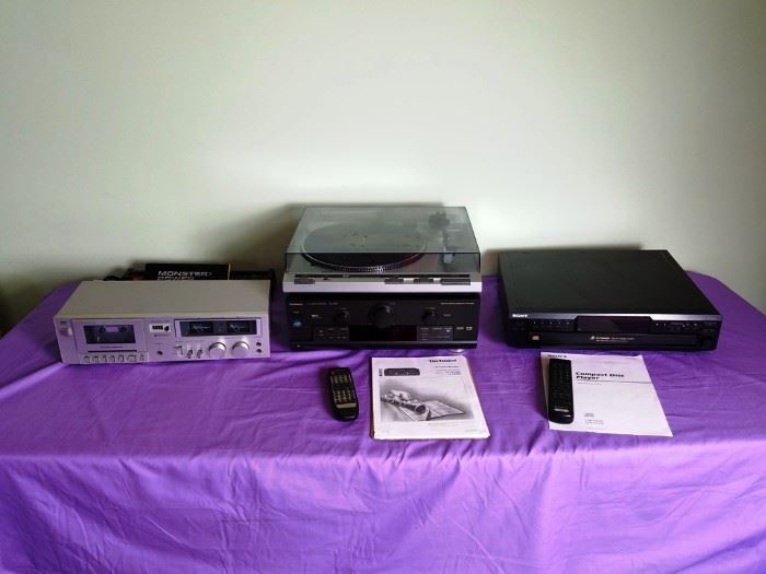 Compact Disc Player, Turntable, Receiver:  http://www.ctonlineauctions.com/detail.asp?id=741275