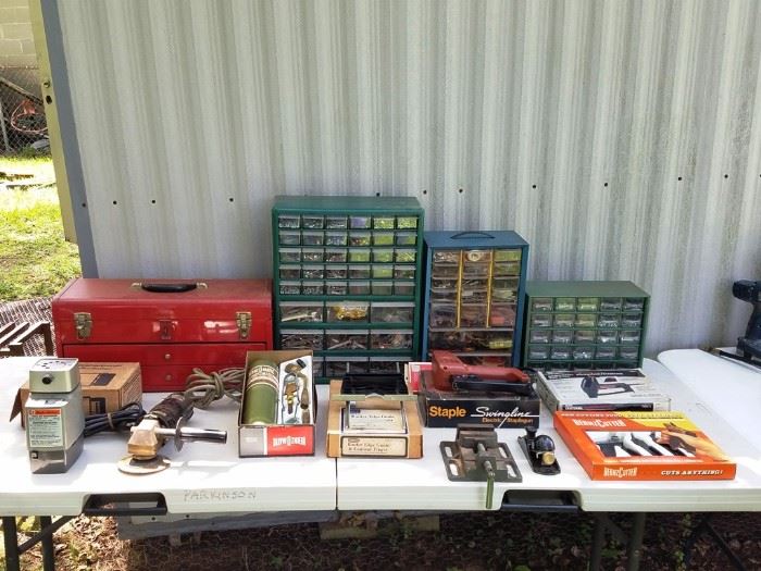 Vise, Drill Bit Sharpener, Tool Boxes  http://www.ctonlineauctions.com/detail.asp?id=742595