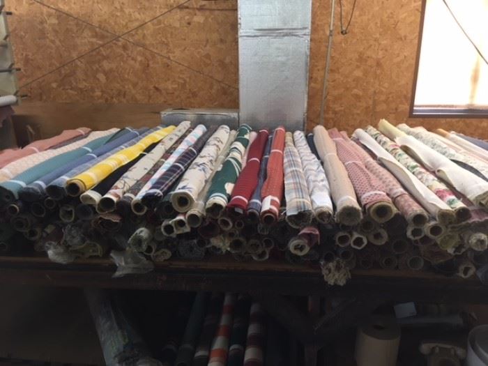 More rolls of fabric