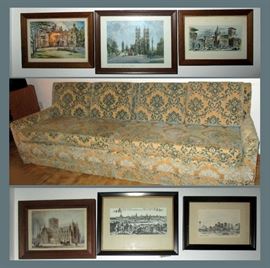 Long Cool Retro Sofa and Lots of Lovely Little Prints 