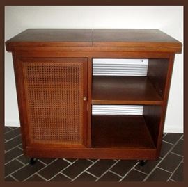 Nice Little Cabinet with Caned Door 