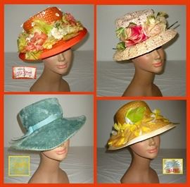 Nice Collection of Vintage Hats, there are more