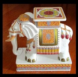 One of a Matching Pair of Elephant Benches/Stands  