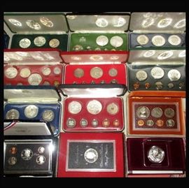 Small Sample of the HUGE amount of Fine Silver Coins Available, There are Many More Coins available than pictured. 