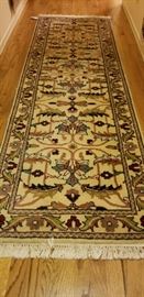 8' hand knotted 100% wool Indo Persian hall runner