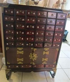 Chinese apothecary cabinet detail .....check out what these cabinets sell for on the internet!
