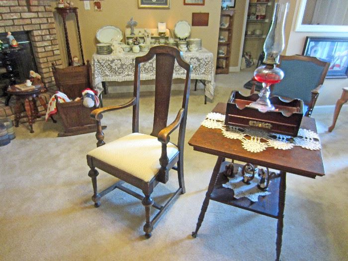 Antique chair and table +