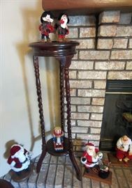 Plant stand and Christmas decorations