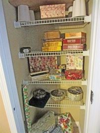 Tins, boxes, and more