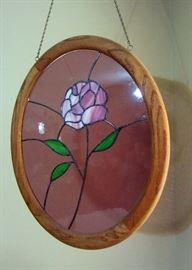 Large hanging leaded glass decoration