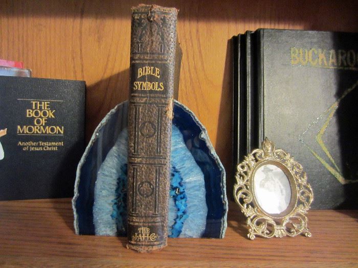 Some of many religious books and great book ends