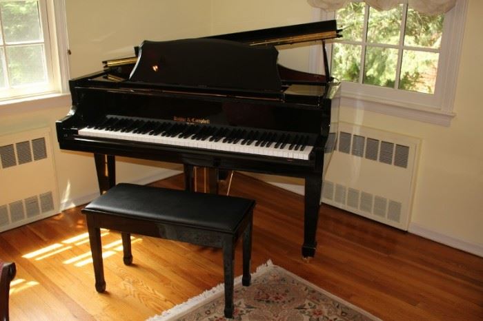 Like new, Black Lacquer Baby Grand Piano by Kohler and Campbell
