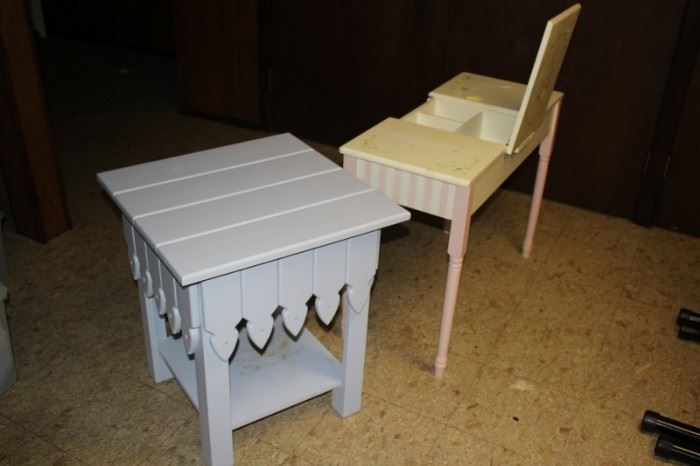 Small Table and Child's Vanity