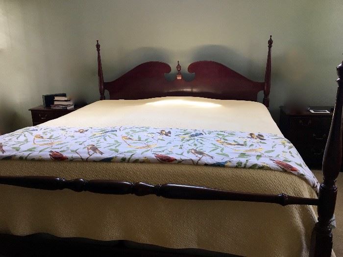 Drexel Four Poster King BedFrame (mattress and linens do not convey)