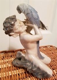 Royal Copenhagen Faun with Parrot designed by Christian Thomsen in 1906