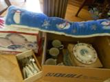 SNOWMAN DISHES AND SILVERWARE