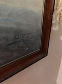 Painting marked Diaz